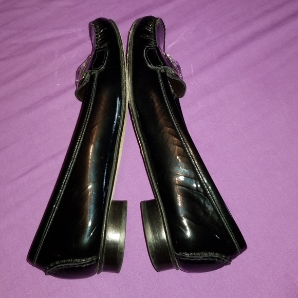 Stewart Weitzman black pattern leather flats Sz 8 - Picture 3 of 8